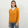 Women Solid V-Neck Sweater