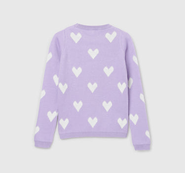 Girl's Regular Fit Crew Neck Knitted Sweater