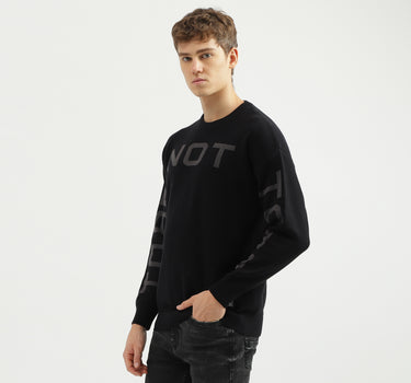 Men's Regular Fit Round Neck Printed Sweater