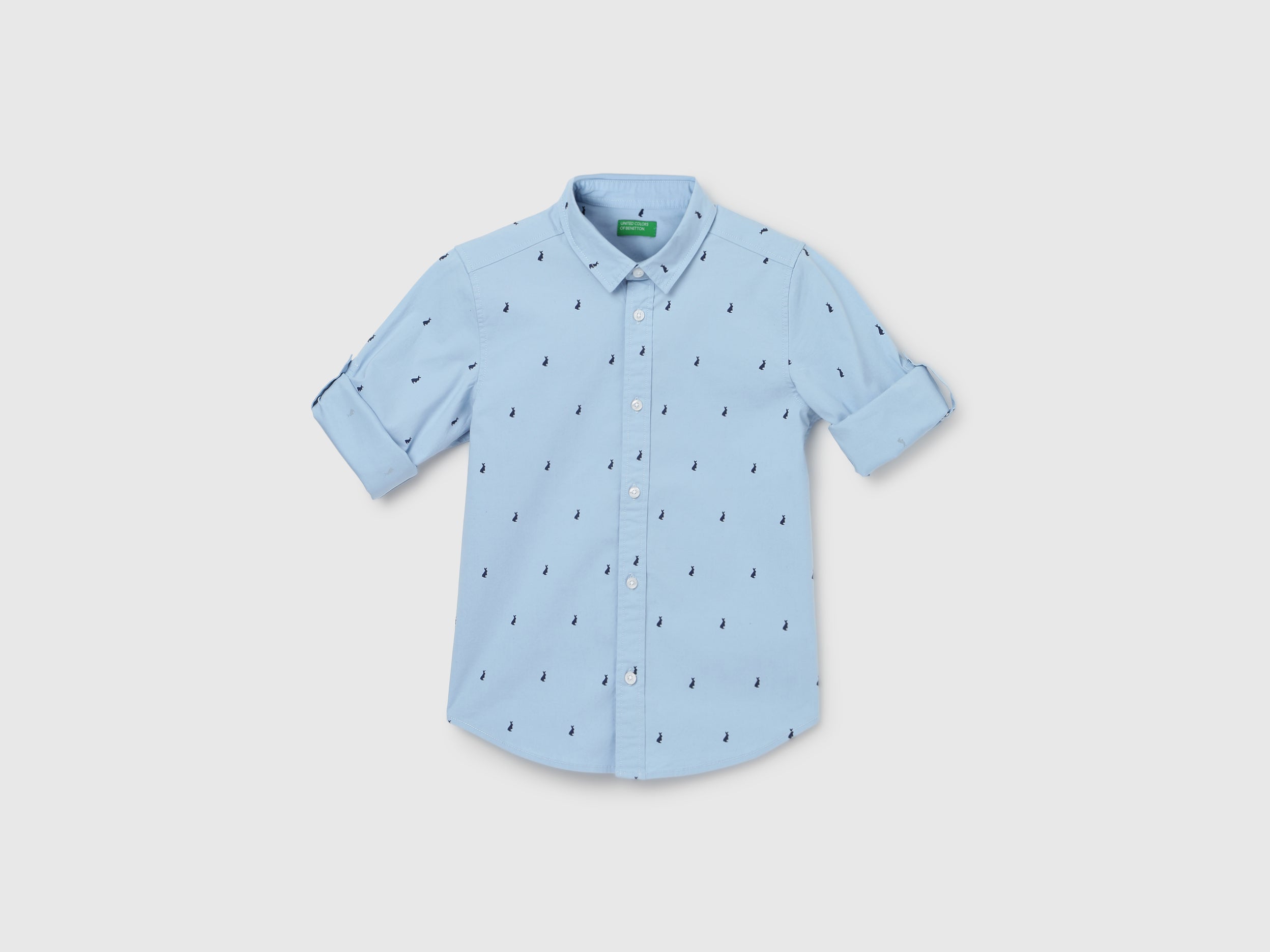 Boy's Regular Fit Spread Collar Printed Shirt