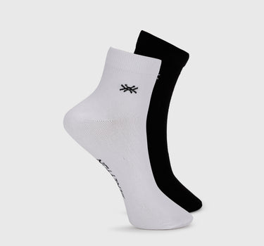 Pack of 2 Solid & Branded Socks