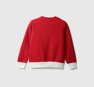 Boys Colorblocked Round Neck Sweatshirt