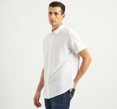 Men's Slim Fit Spread Collar Solid Shirts