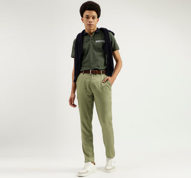 Solid Relaxed Fit Trousers