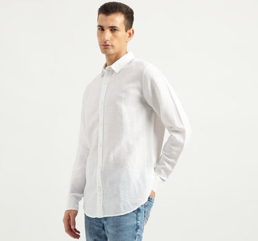 Men's Slim Fit Spread Collar Solid Shirts