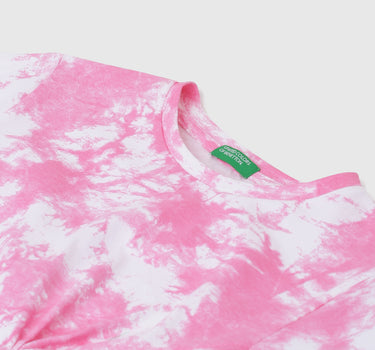 Girls Tie & Dye Round Neck Top