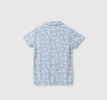 Regular Fit Spread Collar Printed Shirt