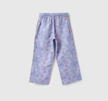 Girls Printed Regular Fit Trousers