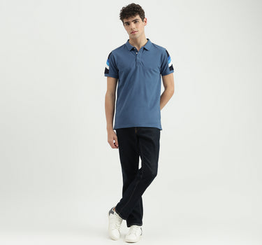 Regular Fit Polo Neck Solid T-Shirt