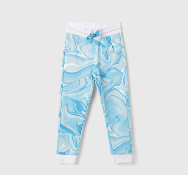 Boy's Regular Fit Abstract Print Track Pants