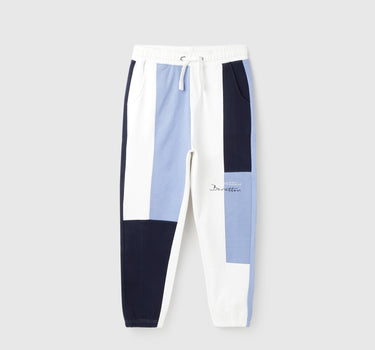 Asymmetric Color Block Baggy Fit Sweat Pants