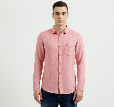 Men's Slim Fit Houndstooth Print Shirt