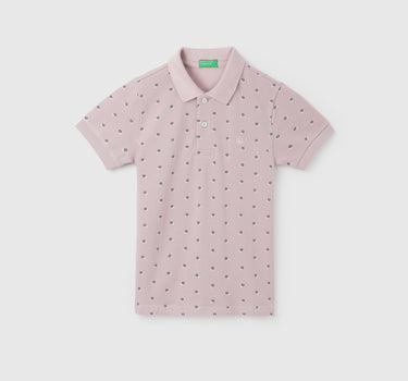 Regular Fit Polo Collar Printed T-Shirt