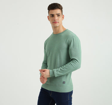 Mens Long Sleeve Solid Sweater