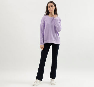 Regular Fit Textured Sweatshirt