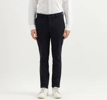 Solid Mid Rise Slim Fit Trousers