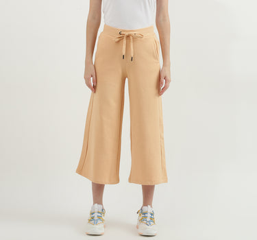 Women Solid Wide Leg Culottes