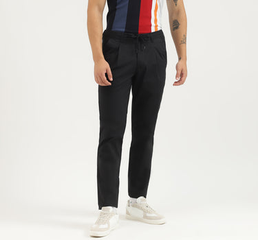 Solid Relaxed Fit Trousers