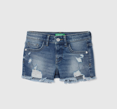 Girl's Solid Regular Fit Shorts