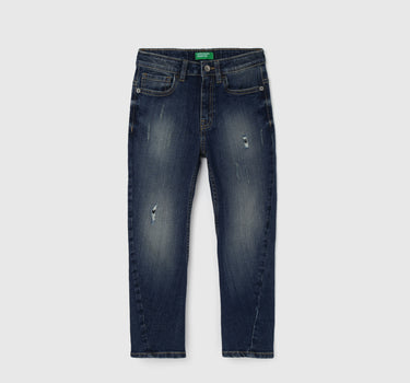 Boy's Patterned Carrot Fit Jeans