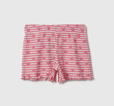 Printed & Striped Ribbed Regular Fit Shorts