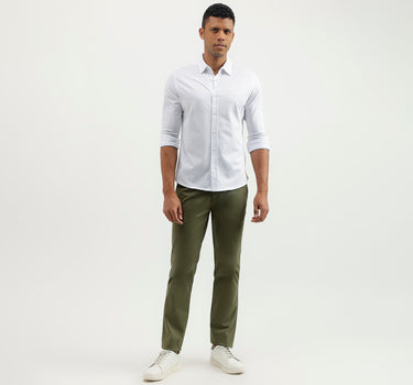 Solid Slim Fit Trousers