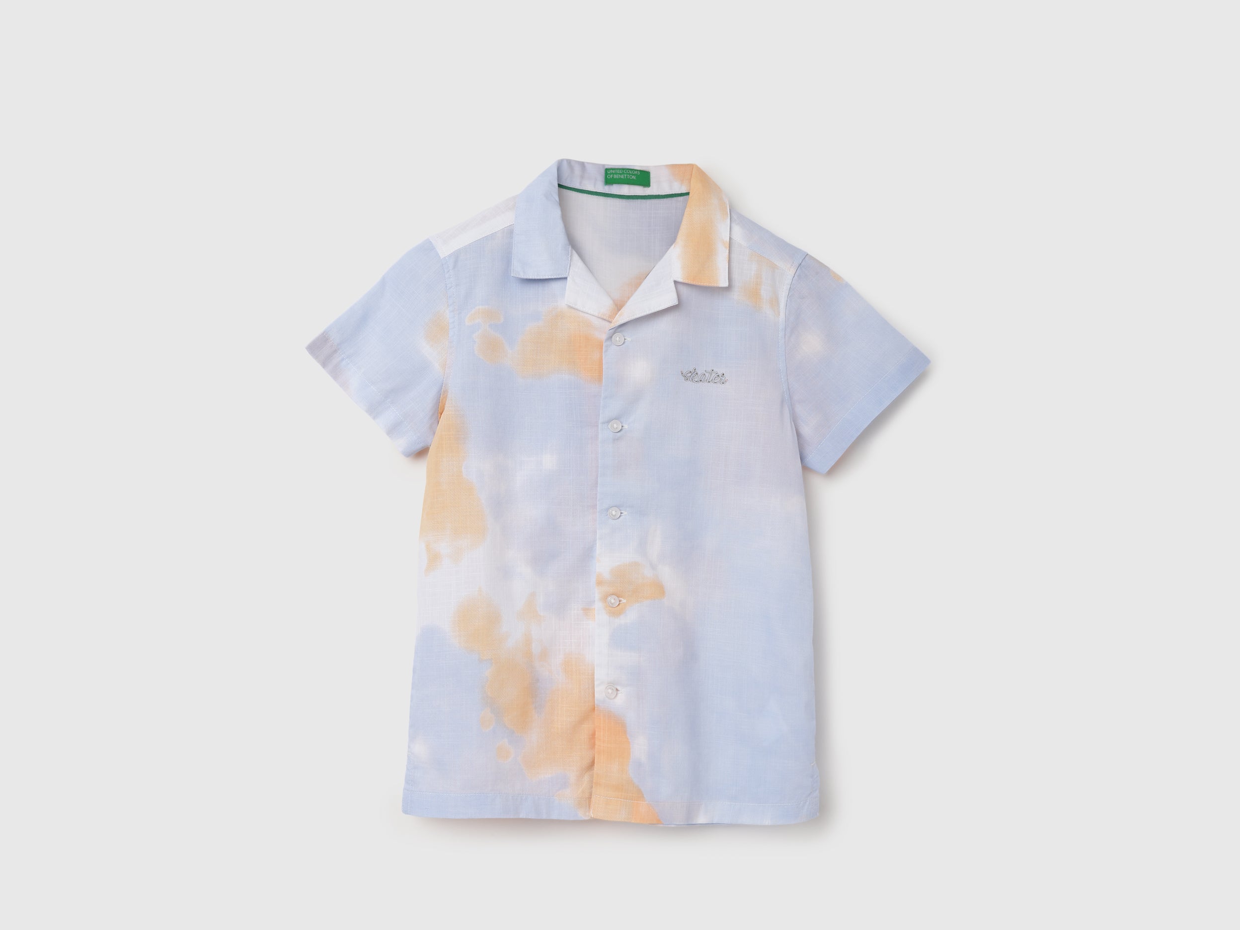 Regular Fit Spread Collar Tie & Dye Shirt