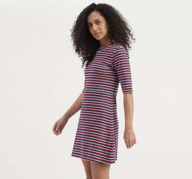 Striped Slim Fit Mini Dress