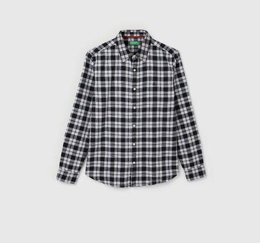 Men's Slim Fit Spread Collar Checked Shirts