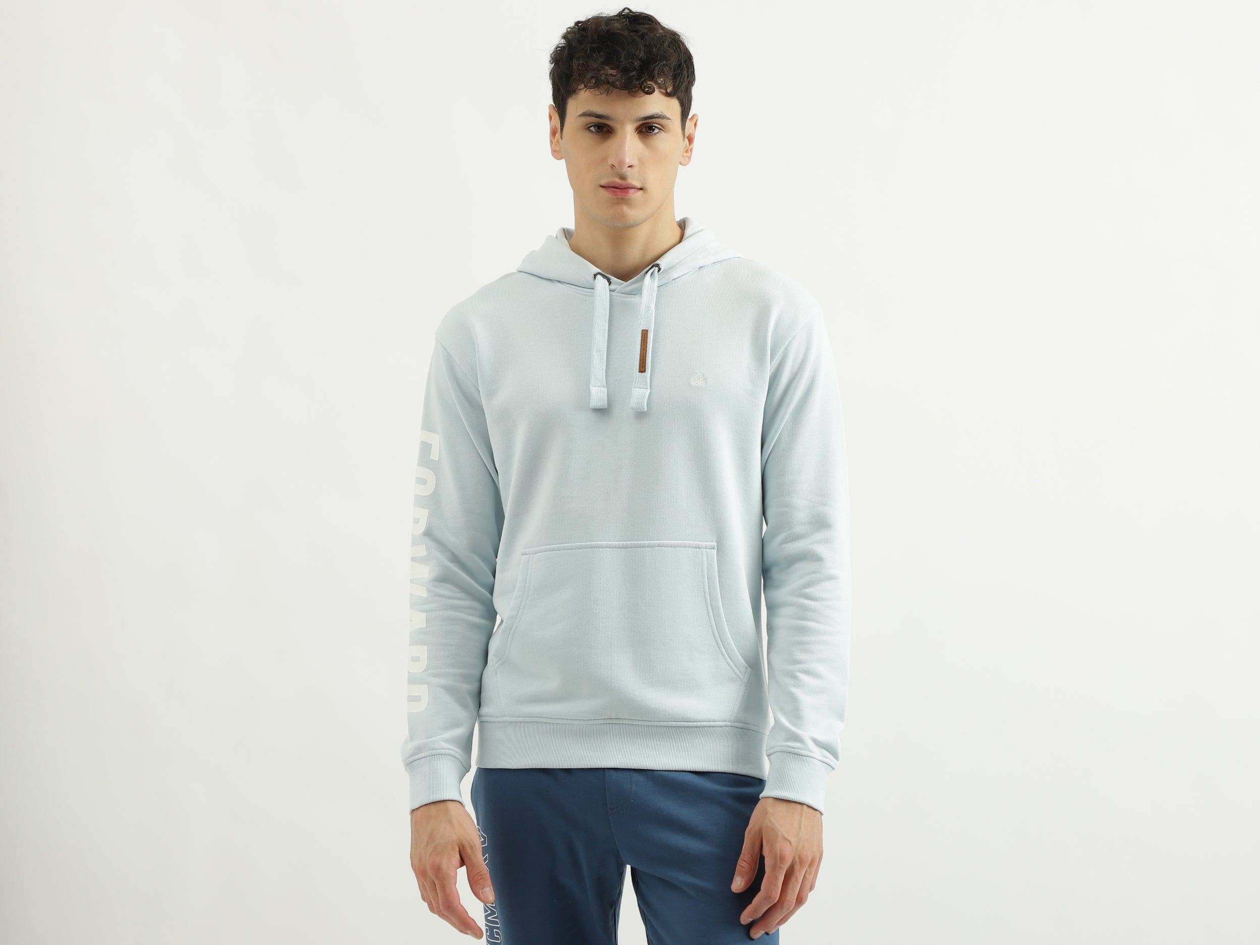 Hooded Neck Solid Sweatshirt