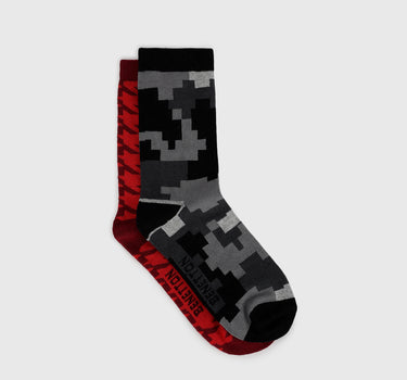 Pack of 2 Printed Socks