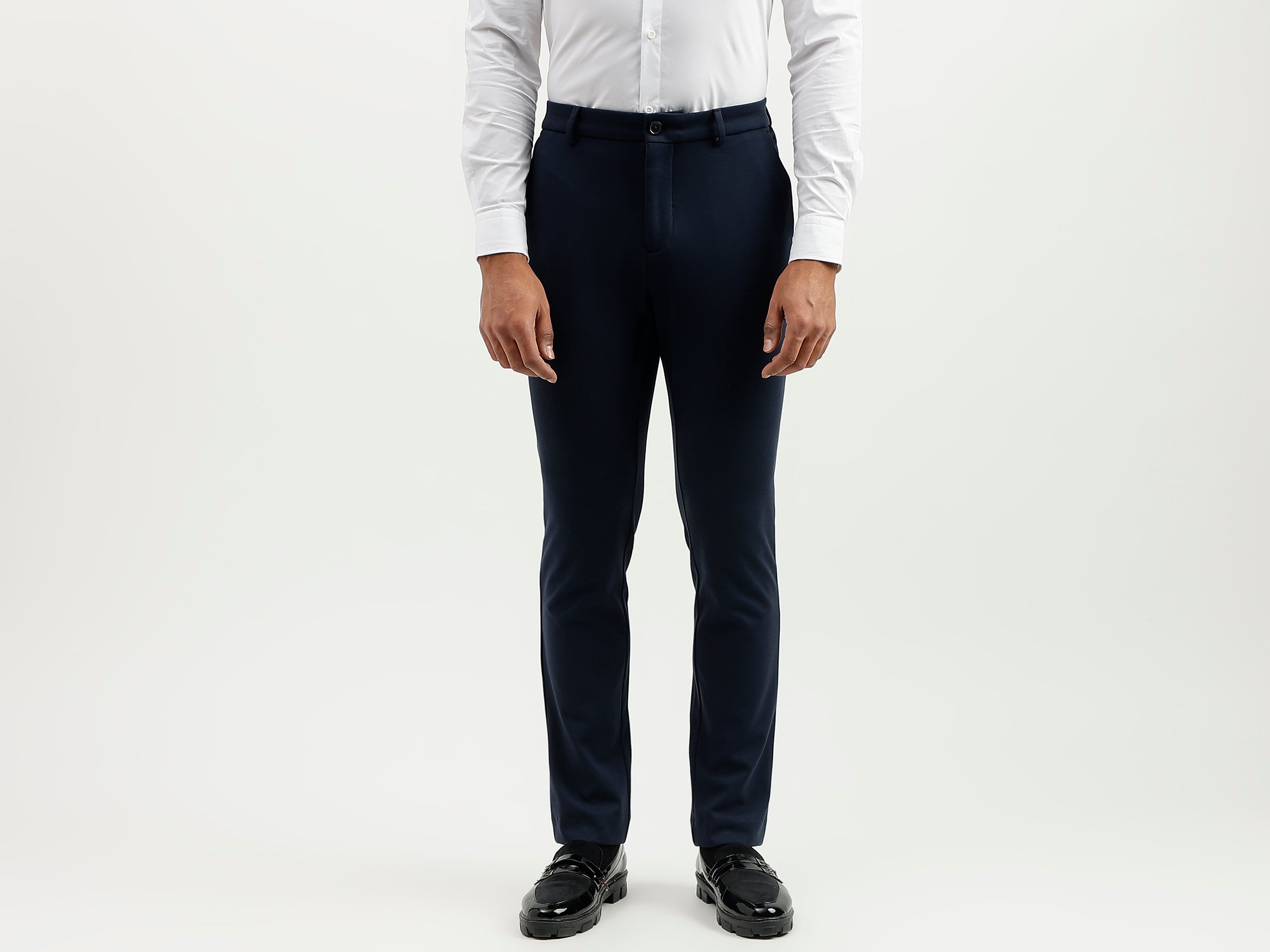 Solid Slim Fit Trousers