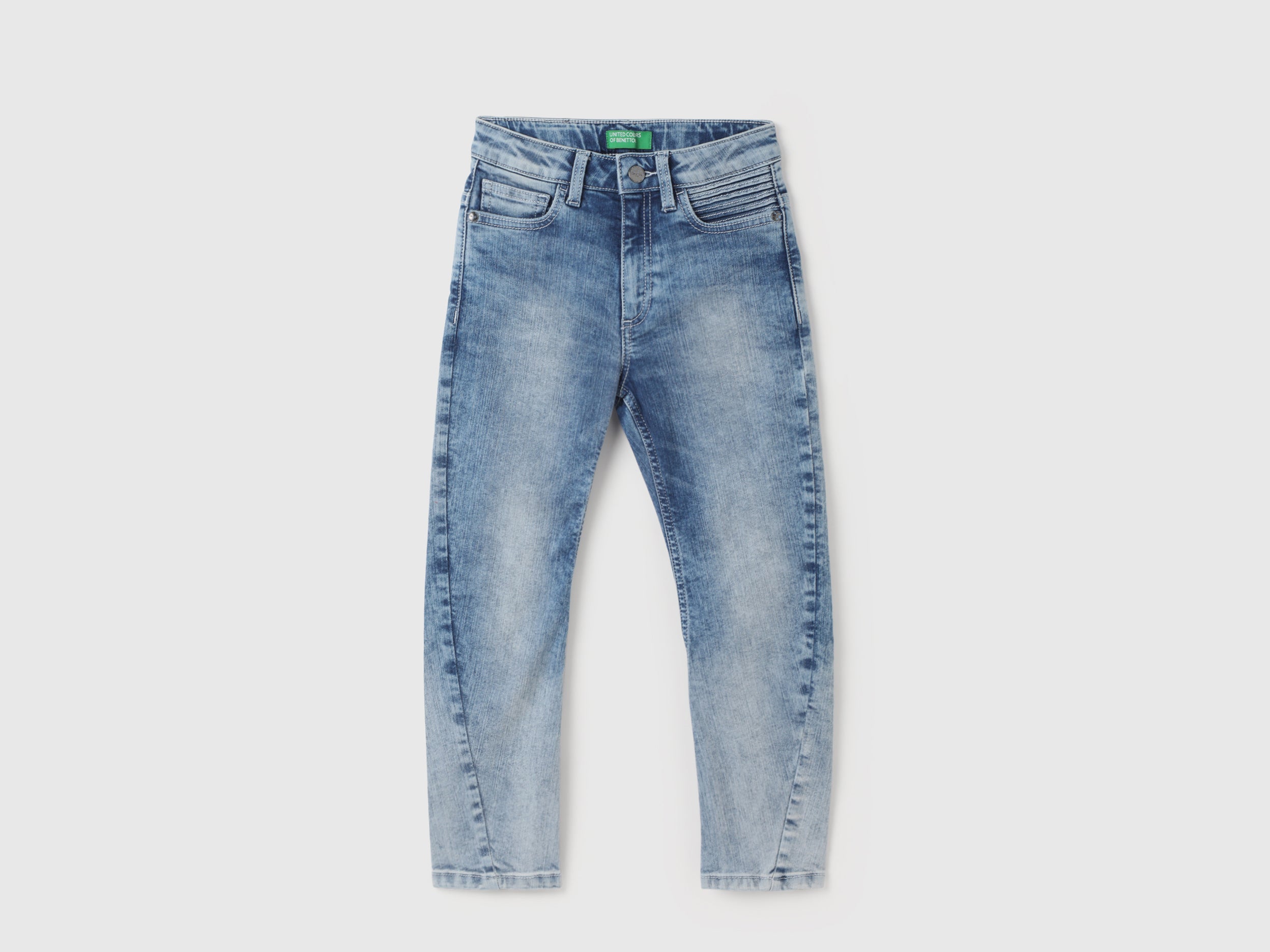 Boy's Solid Carrot Fit Jeans