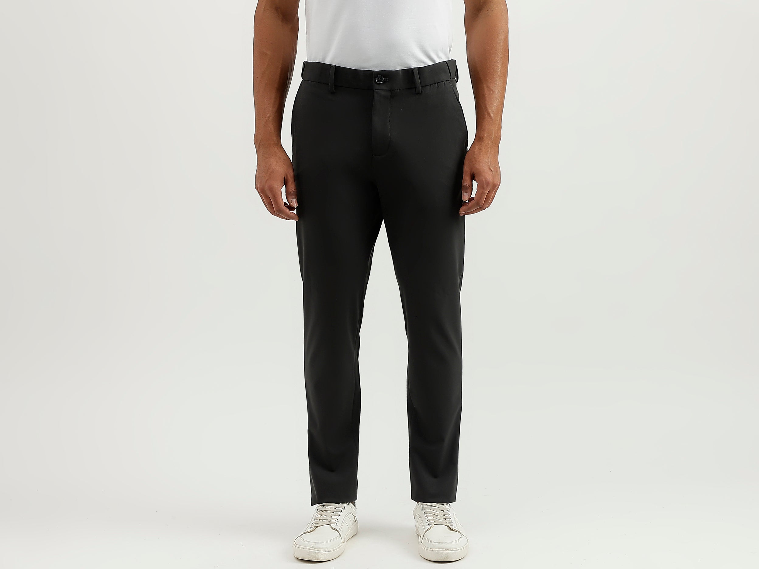 Solid Slim Fit Trousers