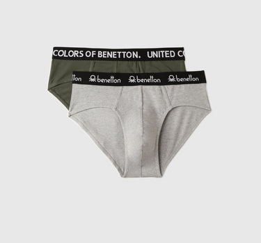 Pack of 2 Solid Colour Low Rise Briefs