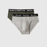 Pack of 2 Solid Colour Low Rise Briefs