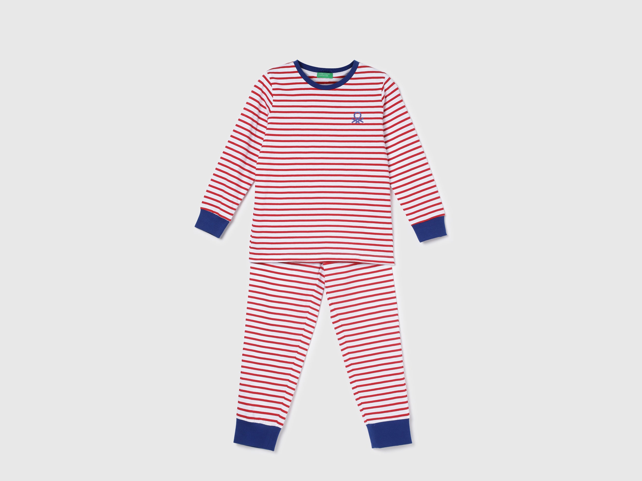 Regular Fit Full Sleeve Striped T-Shirt with Striped Jogger Nightsuit Set