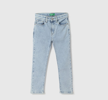 Boys Solid Carrot Fit Jeans