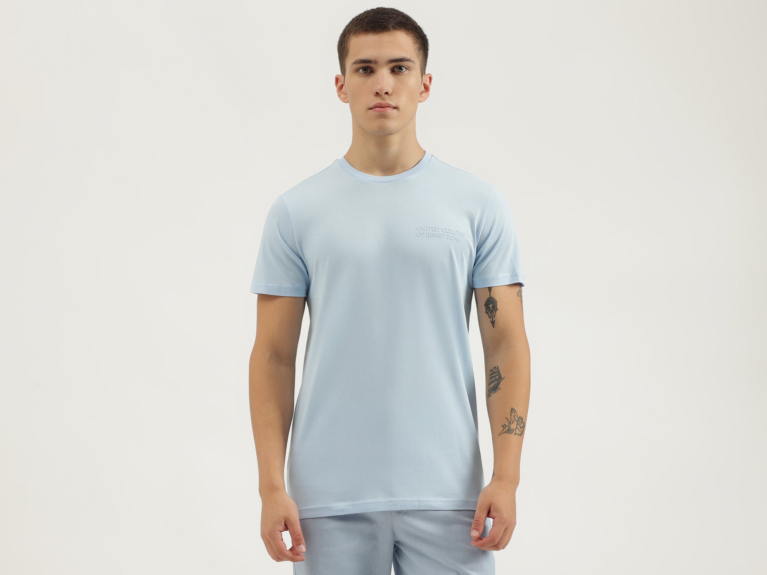 Regular Fit Round Neck Solid T-shirts