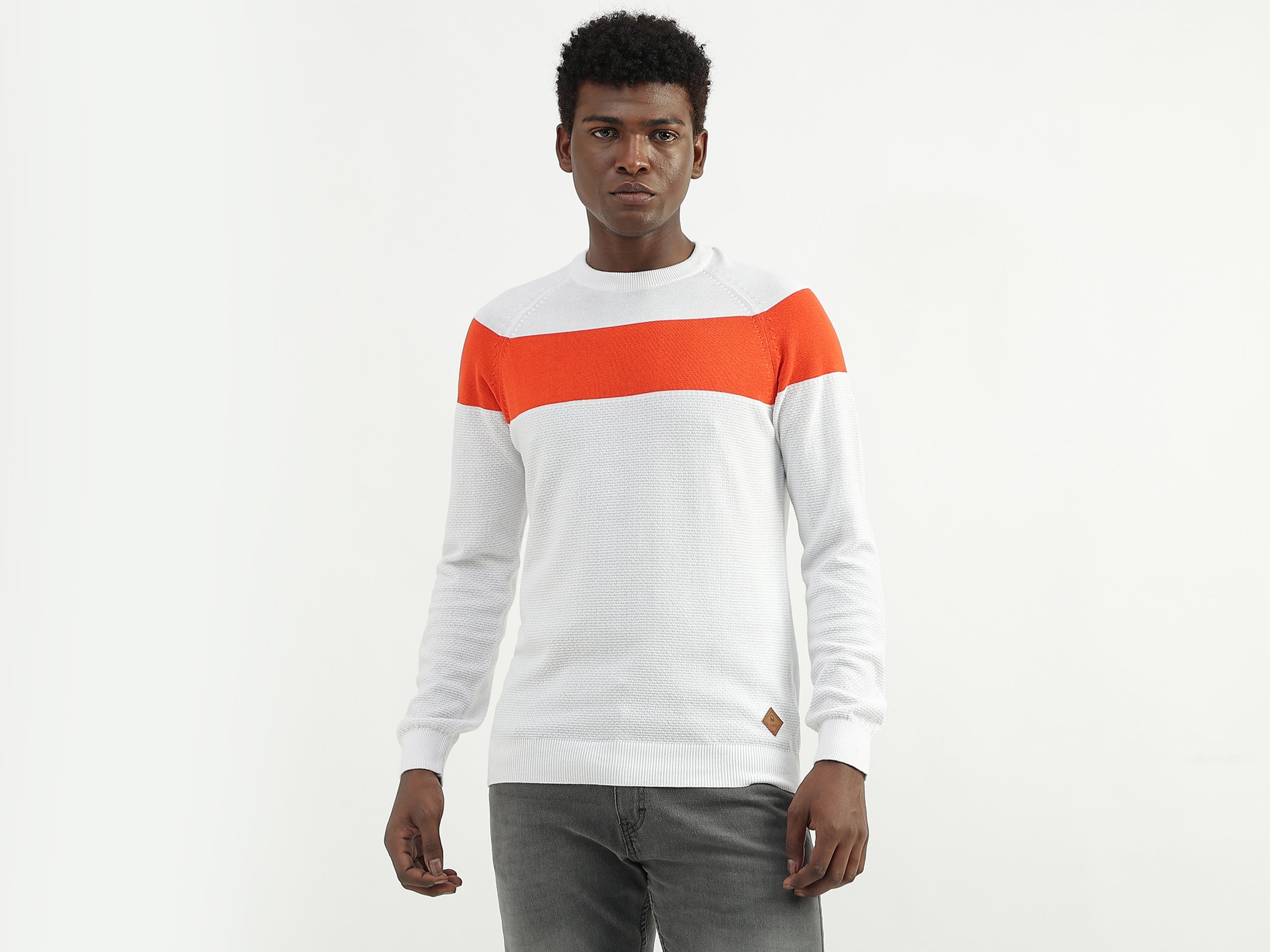 Cotton Printed Round Neck Mens Sweaters