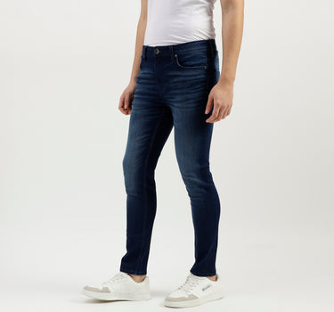 Solid Pattern Low Crotch Fit Jeans