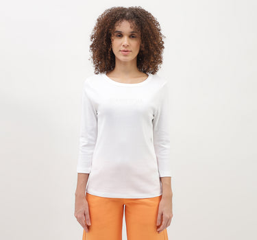 Regular Fit Round Neck Solid Pattern Top