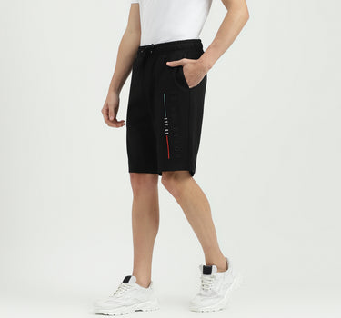 Embroidered Regular Fit Mid Waist Shorts