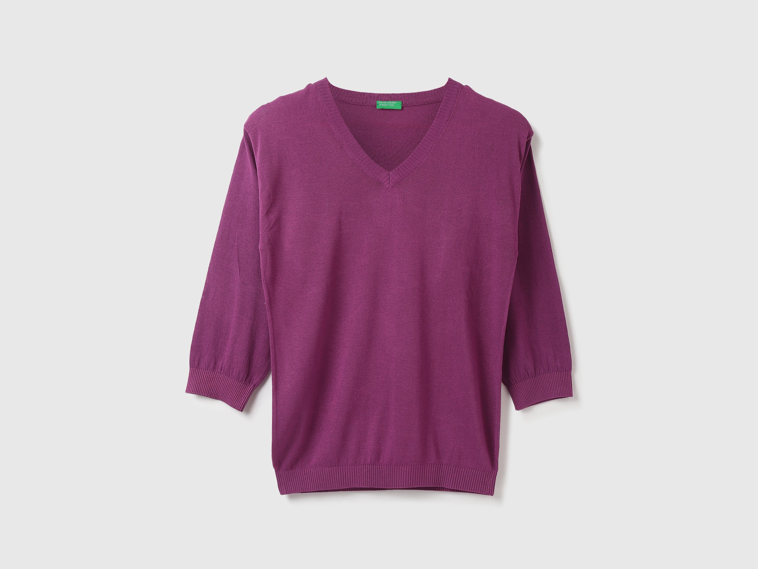 Women Knitted V-Neck Sweater – United Colors of Benetton Store