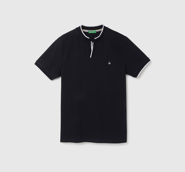 Men's Regular Fit Polo Neck Solid T-Shirt