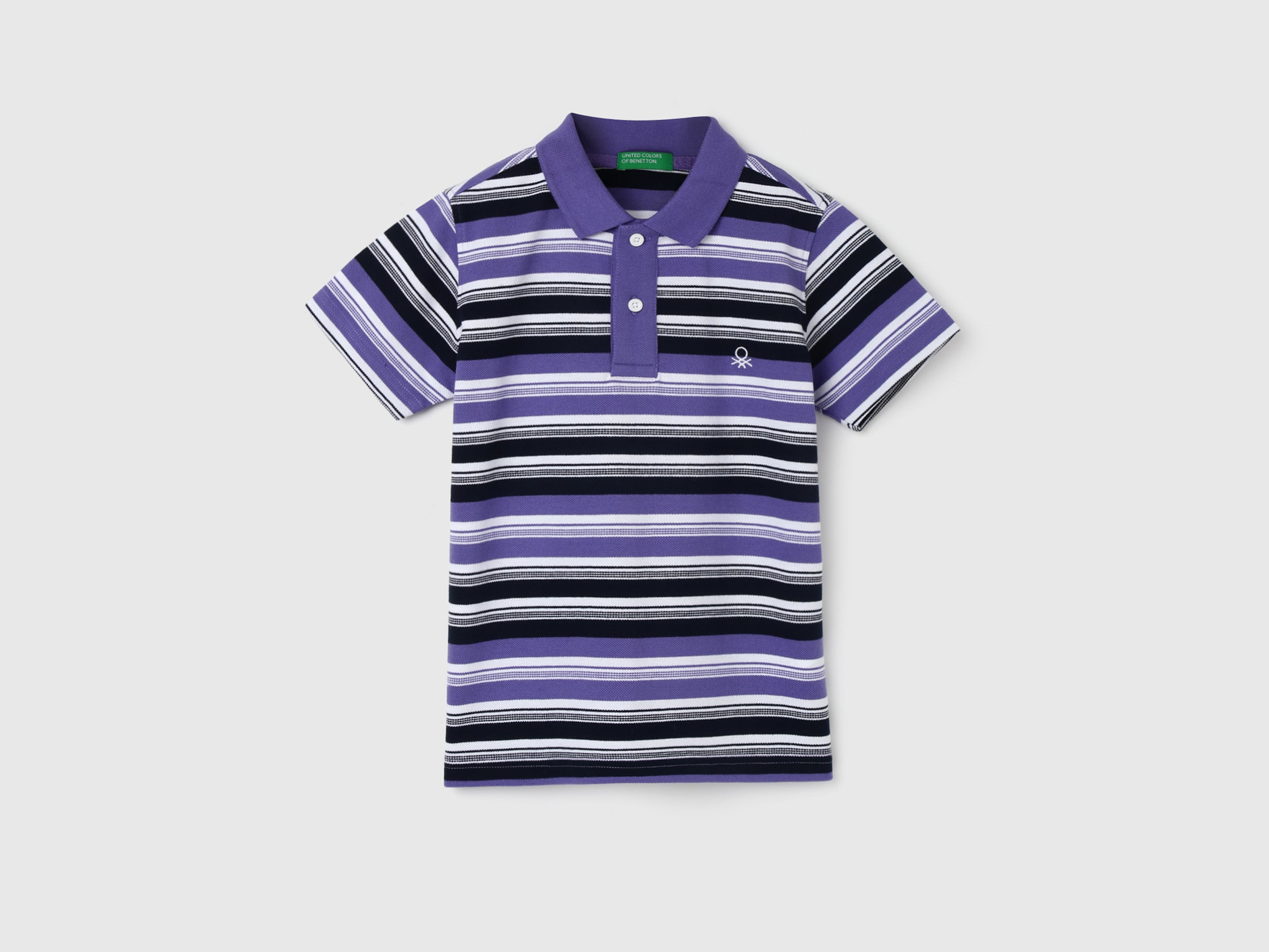 Boy's Regular Fit Polo Collar Striped Tshirts