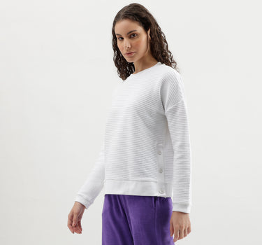 Regular Fit Textured Sweatshirt