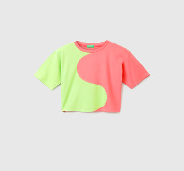 Women Colorblock Round Neck T-Shirt