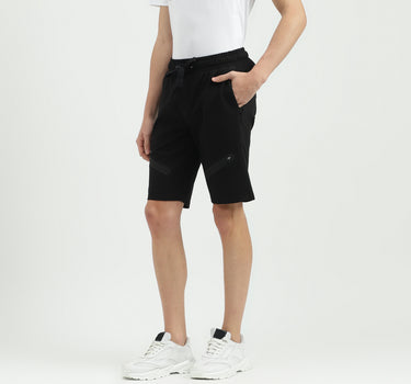 Solid Regular Fit Mid Waist Shorts