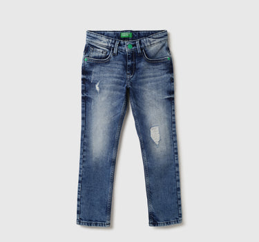 Boys Solid Slim Fit Jeans